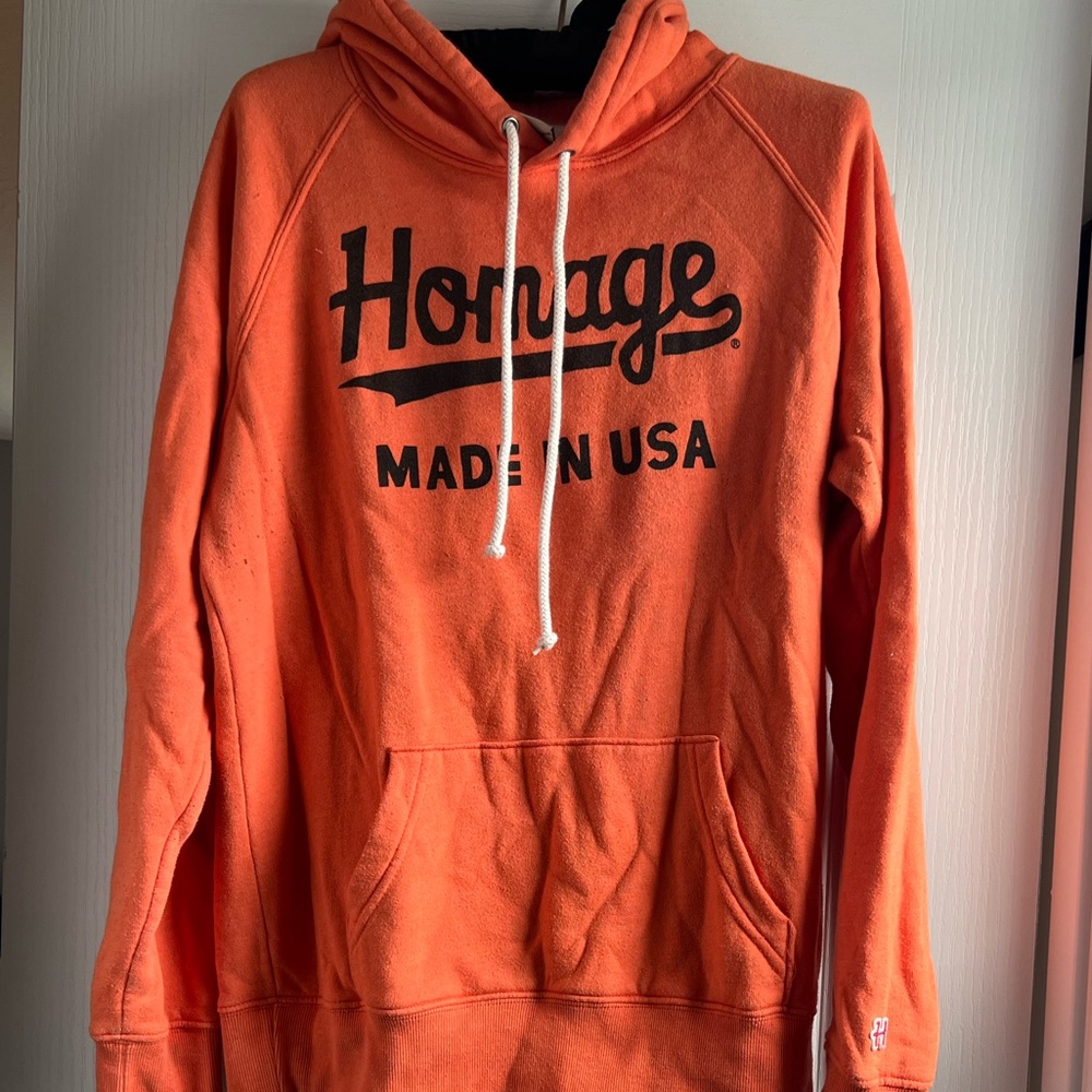 HOMAGE Orange Pullover Hoodie